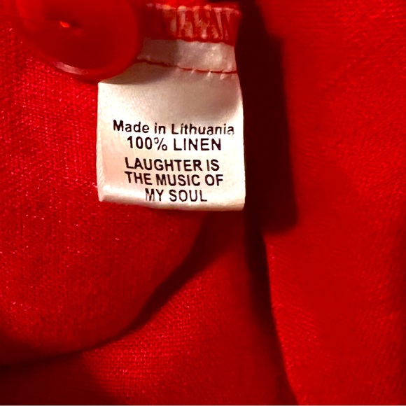 Beautiful FLAX red work jacket - Picture 3 of 3